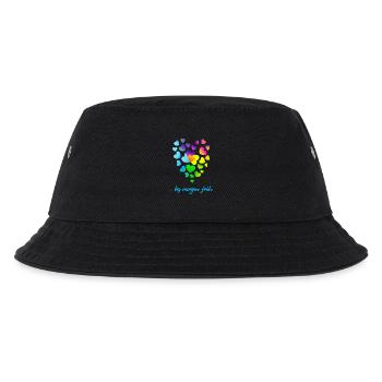 Herzen bunte Herzen Herzen Haufen - Kinder Bucket Hat - Schwarz - Vorne