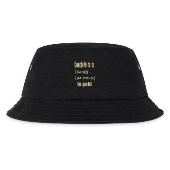 couch potato in gold - Kinder Bucket Hat - Schwarz - Vorne