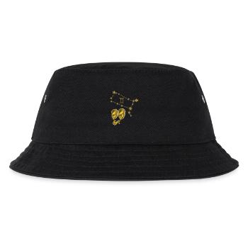 Zodiac sign Gemini 3D, gold - Kids’ Bucket Hat - black - Front