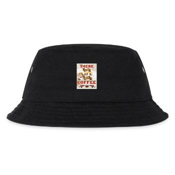 Kaffee Spruch There is no life without Coffee - Kids’ Bucket Hat - black - Front