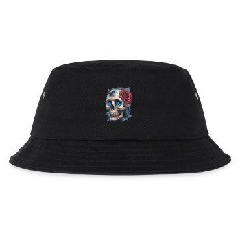 Skull with roses - Kids’ Bucket Hat - black - Front