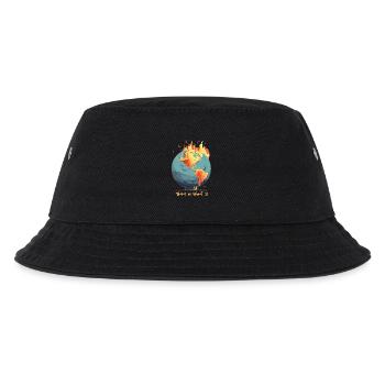 Die Welt Brennt - Kinder Bucket Hat - Schwarz - Vorne