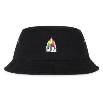 Regenbogen Rakete - Kinder Bucket Hat - Schwarz - Vorne