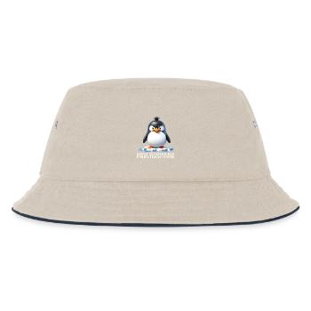 Ganz dünnes Eis Freundchen Pinguin - Kinder Bucket Hat - Natur/Navy - Vorne