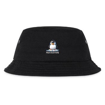 Ganz dünnes Eis Freundchen Pinguin - Kinder Bucket Hat - Schwarz - Vorne