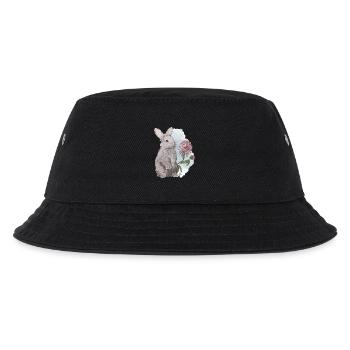 Veganuary 2024 Rabbit - Kids’ Bucket Hat - black - Front