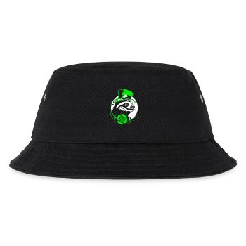 Faultier St Patricks Day mit Klee und Hut - Kinder Bucket Hat - Schwarz - Vorne