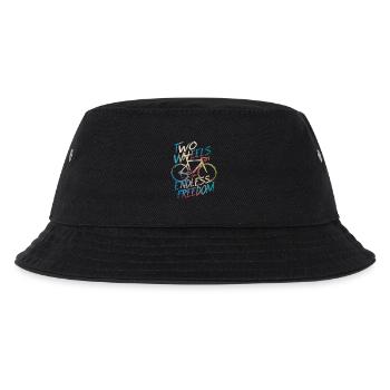 Unendliche Freiheit Fahrraddesign - Kinder Bucket Hat - Schwarz - Vorne