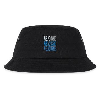 Tennis Shirt Melbourne Turnier Australien Design - Kinder Bucket Hat - Schwarz - Vorne