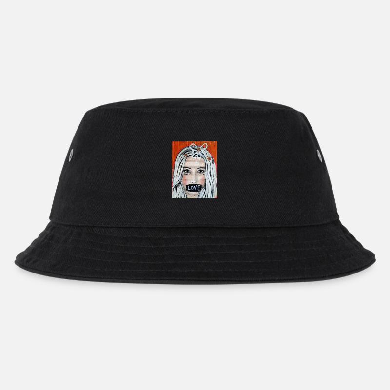 Spread LOVE - Kinder Bucket Hat - Schwarz