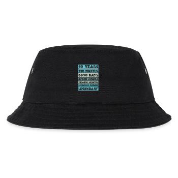 10 Jahre - Jubiläum, Firma, Geburtstag, Hochzeit - Kinder Bucket Hat - Schwarz - Vorne