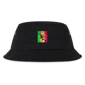 Reggae my therapy Rastaman - Kinder Bucket Hat - Schwarz - Vorne