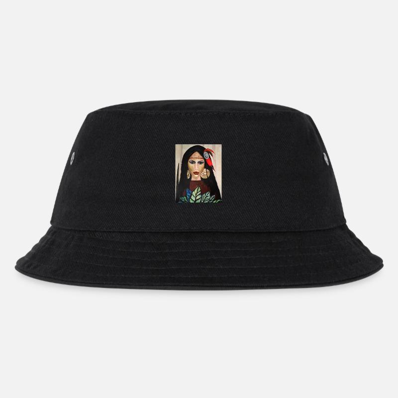 Schamanin - Kinder Bucket Hat - Schwarz