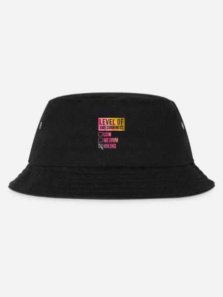 Wandern Wandern Wandern - Kinder Bucket Hat - Schwarz