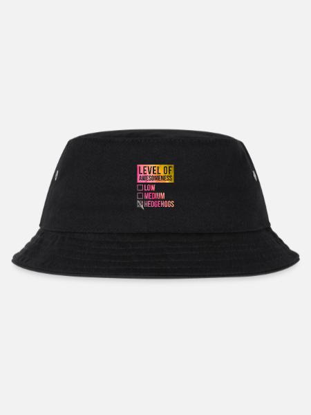 Igel Igel Igel Igel - Kinder Bucket Hat - Schwarz
