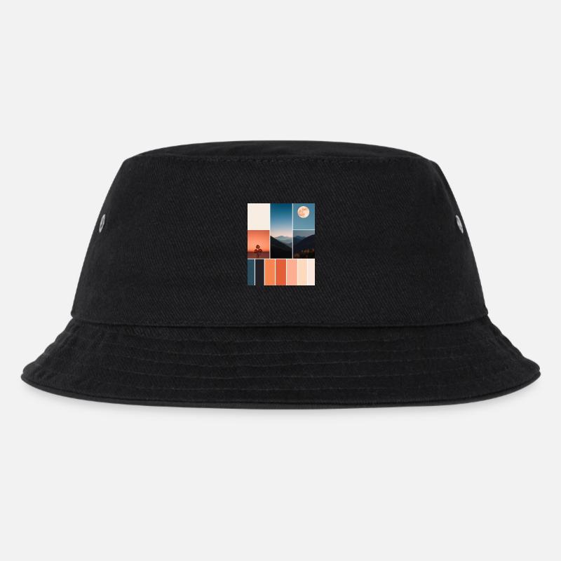Mountains - Kids’ Bucket Hat - black