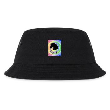 Steckenpferd- Hobbyhorsing-Regenbogen- Pferd am Stock - Kinder Bucket Hat - Schwarz - Vorne