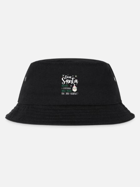 Dear Santa Before I explain What Do You Know? - Kinder Bucket Hat - Schwarz