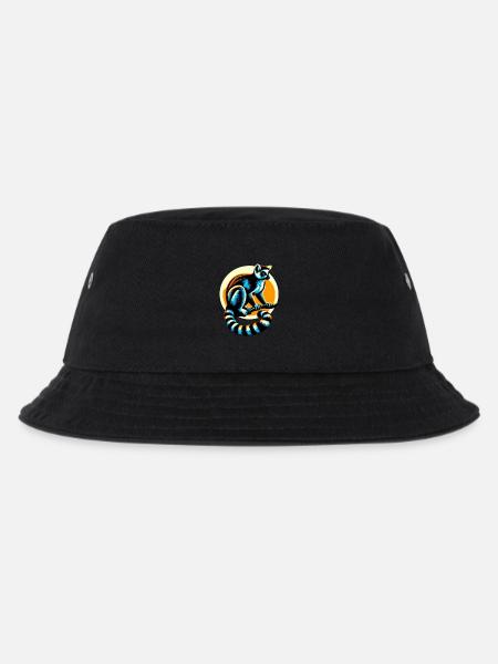 Lemur - Kinder Bucket Hat - Schwarz
