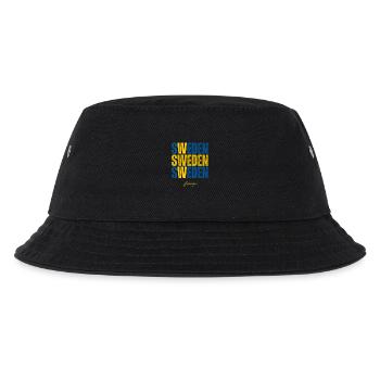 Flagge von Schweden, schwedischer Stolz - Kinder Bucket Hat - Schwarz - Vorne