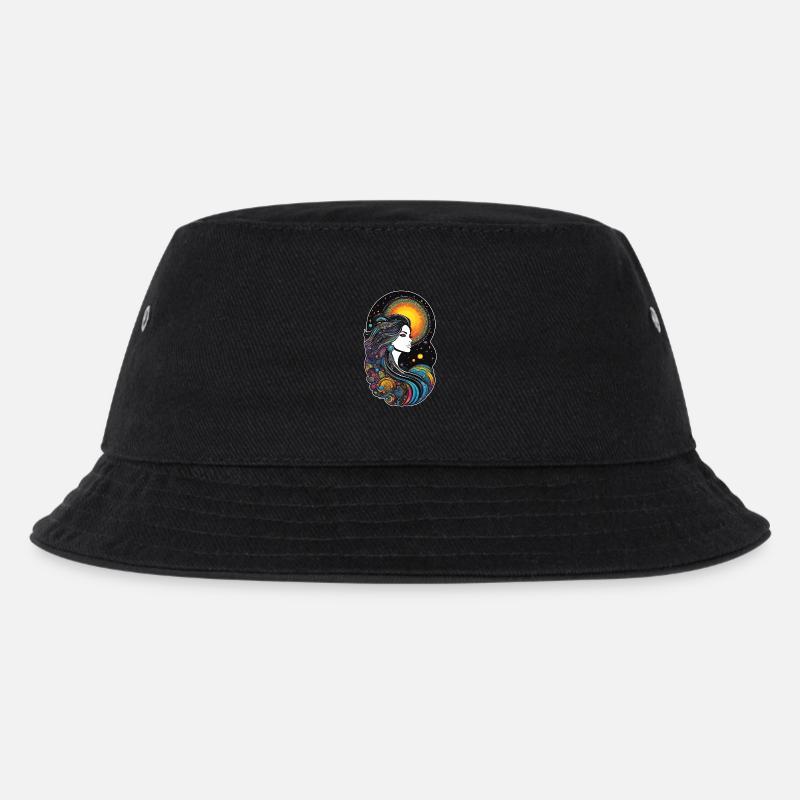 Kosmische Göttin der Schöpfung - Kinder Bucket Hat - Schwarz