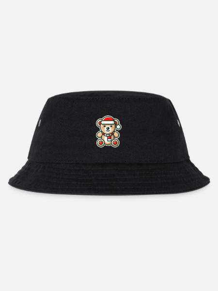 Weihnachtlicher Teddybär - Kinder Bucket Hat - Schwarz