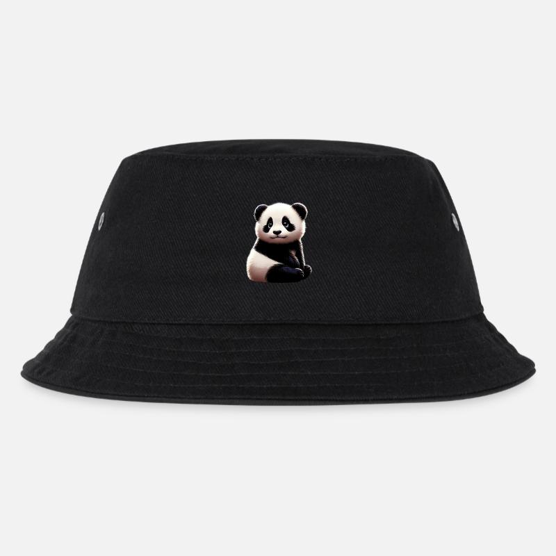 Panda - Kids’ Bucket Hat - black