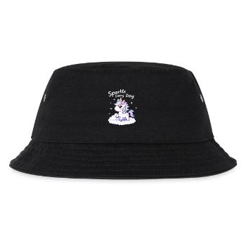 Jeden Tag funkeln Einhorn Magie Inspiration - Kinder Bucket Hat - Schwarz - Vorne