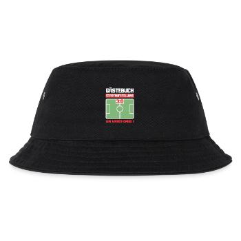 Gästebuch 30. Geburtstag Fußball - Kinder Bucket Hat - Schwarz - Vorne