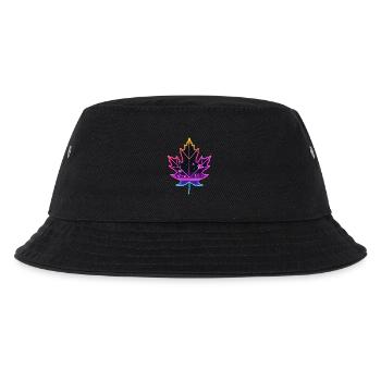 Ahornblatt - Kinder Bucket Hat - Schwarz - Vorne