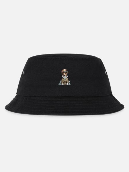 Viktorianischer Hund - Kinder Bucket Hat - Schwarz