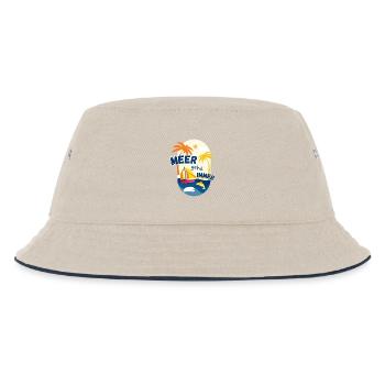 Meer geht immer - Kinder Bucket Hat - Natur/Navy - Vorne