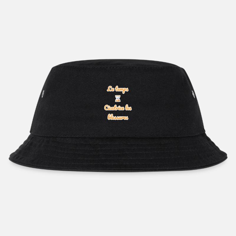 Zeit - Kinder Bucket Hat - Schwarz