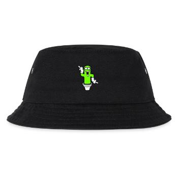 Cactus Cacti Face Prickly Funny Grimace - Kids’ Bucket Hat - black - Front
