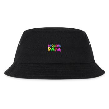 Baby Eltern Kind Geschenk Sprüche Geburt Mama Papa - Kinder Bucket Hat - Schwarz - Vorne