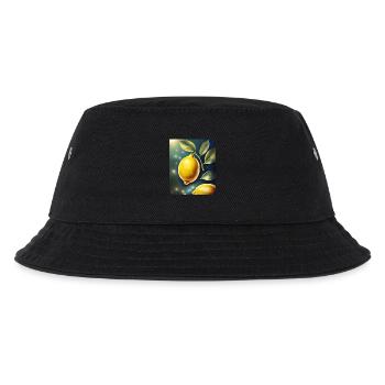 Gesunde Zitrone Zitrone - Kinder Bucket Hat - Schwarz - Vorne
