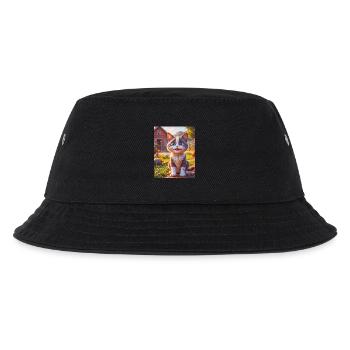 super cute animals on a farm – cat - Kids’ Bucket Hat - black - Front