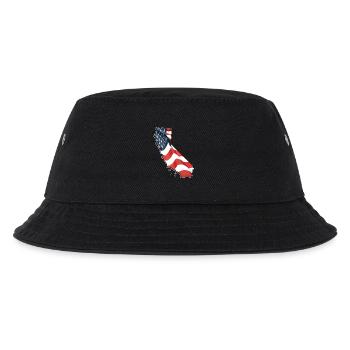 USA Flag in California State Map - Kids’ Bucket Hat - black - Front