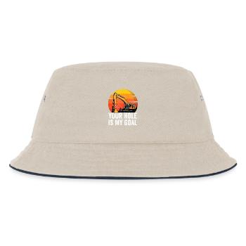 Excavator Construction Worker - Kids’ Bucket Hat - ecru/navy - Front