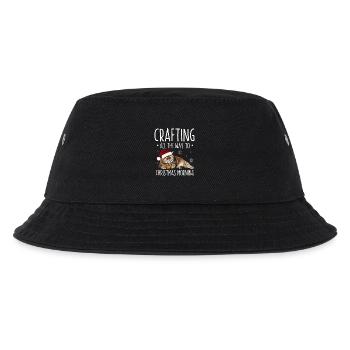 Basteln bis Feiertagskreativität Weihnachtsmorgen - Kinder Bucket Hat - Schwarz - Vorne