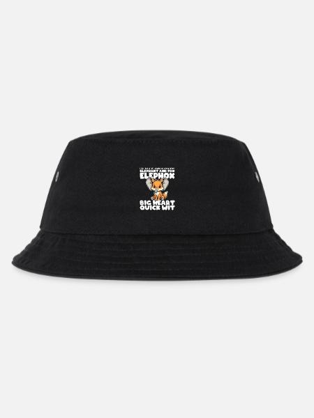 BIG HEART QUICK WIT - ELEPHANT AND FOX - ELEPHOX - Kids’ Bucket Hat - black