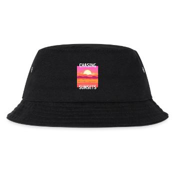 SUNSET DESIGN - Kinder Bucket Hat - Schwarz - Vorne