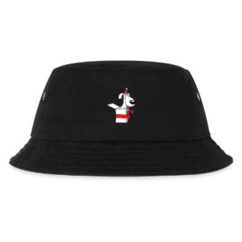 Hund Geburtstag Geschenk Party Hut Feiern Tröte - Kinder Bucket Hat - Schwarz - Vorne