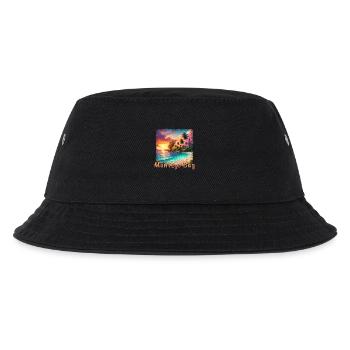 Jamaica Sunset Beach Grunge Design - Kids’ Bucket Hat - black - Front