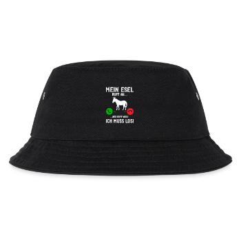 Mein Esel ruft an, ich muss los! - Kinder Bucket Hat - Schwarz - Vorne