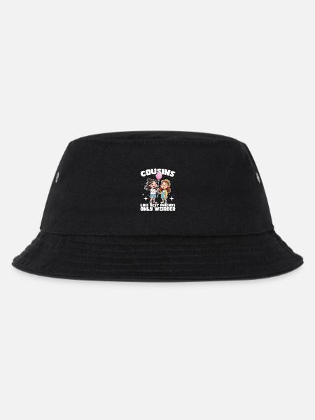 COUSINS: LIKE BEST FRIENDS ONLY WEIRDER - Kids’ Bucket Hat - black