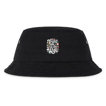 Frau Ehefrau Partnerin Familie Verheiratet - Kinder Bucket Hat - Schwarz - Vorne