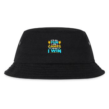 Brettspiele Win Game Night Winning - Kinder Bucket Hat - Schwarz - Vorne