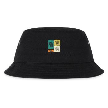Kuh Rind Hochlandrind - Kinder Bucket Hat - Schwarz - Vorne