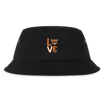 Büffel Rind Ochsen - Kinder Bucket Hat - Schwarz - Vorne
